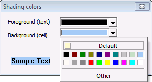 Shading Colors